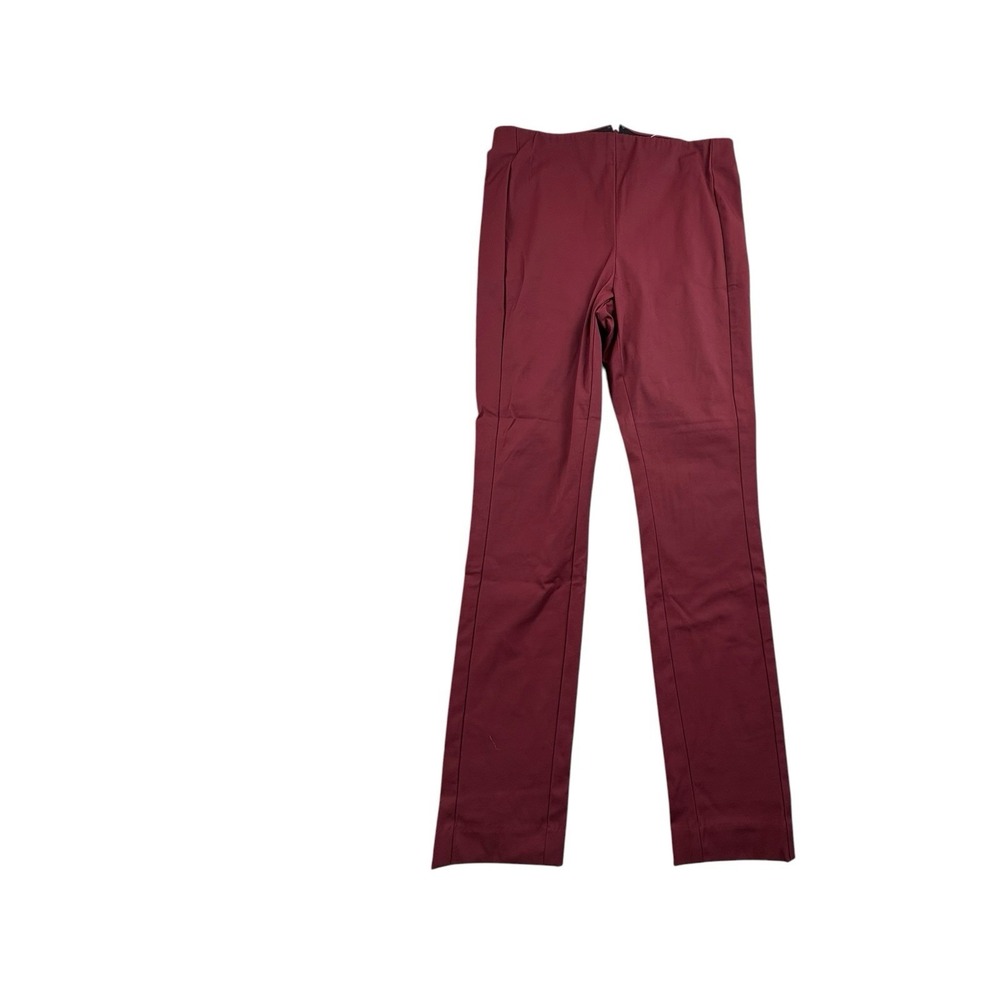 Theory Navalan Neoteric Burgundy Stretch Skinny Pants Womens 8 NWOT‎